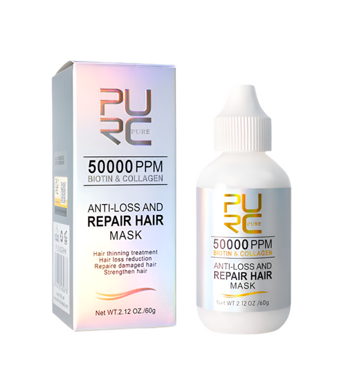 PURC Collagen Hair Mask – Biotin Hair Loss Treatment & Repair for Stronger, Smoother Hair