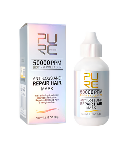 PURC Collagen Hair Mask – Biotin Hair Loss Treatment & Repair for Stronger, Smoother Hair