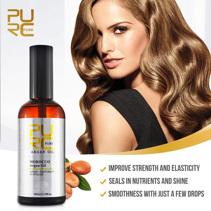 PURC Morocco Argan Oil – Ultimate Hair & Skin Care Solution for Smooth, Soft, and Shiny Hair