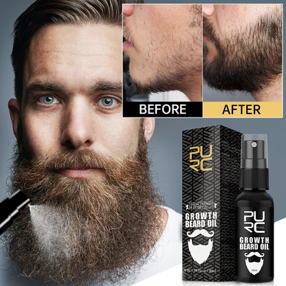 PURC Beard Growth Oil for Men – Nourishing & Soften Beard Grooming Treatment